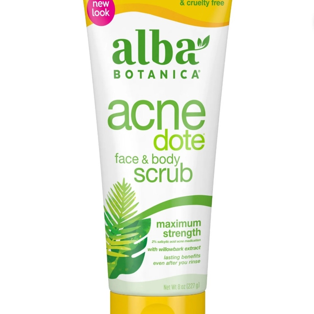 2/$20 Alba Botanica Acnedote Maximum Strength Face & Body Scrub, 8 oz each